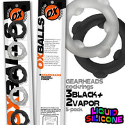 Gearheads 5-Pack Spinner Rings Black/Vapor