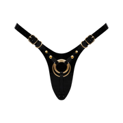 LEATHERETTE HARNESS FABULOUS - ONE SIZE - BLACK GLOSSY