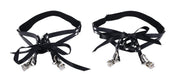 Laced Up Garters - Black